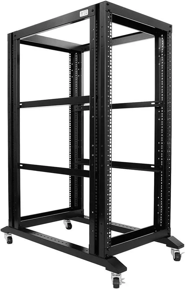 Main image of Raising Electronics Server Rack Open Frame Rack 4 Post 19 inch Adjustable Server/Audio Rack Aluminum(24U,31Depth)