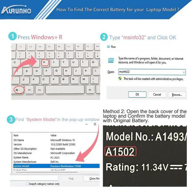 Alt view image 4 of 5 - AURUNHO A1502 A1582 A1493 77.52Wh Laptop Battery Replacement for MacBook Pro 13 inch Retina A1502 (Late 2013 Early 2015 Mid 2014) ME864 ME865 ME866 MGX72 MGX82 MGX92 MF839 MF840 EMC2835 2875 11.34V
