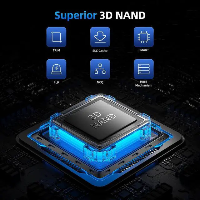 Alt view image 3 of 5 - SAN ZANG MASTER 2TB SSD NVMe M.2 PCIe Gen 4x4, Read Speeds Up to 7000MB/s, M.2 2280 SLC Cache 3D NAND NVMe Internal Solid State Drive, Upgrade Storage for PC Computer, Laptop (with Heatsink)