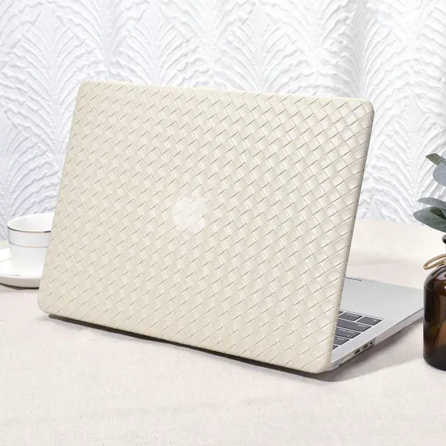 Main image of Seorsok Compatible for MacBook Pro 14 inch Case 2024-2021 M4 M3 Pro/Max A3112 A3185 A3401 A2918 A2992 M2 A2779 M1 A2442,Elegant Plastic Hard Shell Case with Keyboard Cover,Beige Tartan PVC Leather