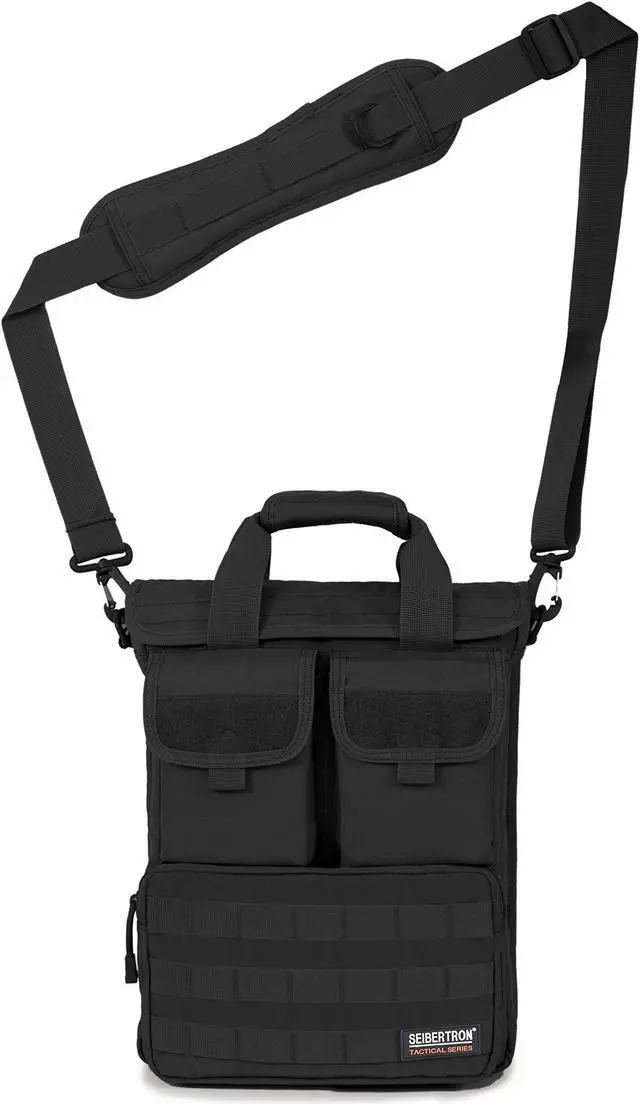 Alt view image 4 of 4 - Seibertron Field Tech Shoulder Bag Tactical Response laptop Attache Case Unisex One Size Black