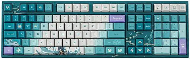 Main image of GENSHIN IMPACT "Vigilant Yaksha Xiao Mechanical Keyboard 108 Keys - Daisy Yellow Capacitive Switch V2