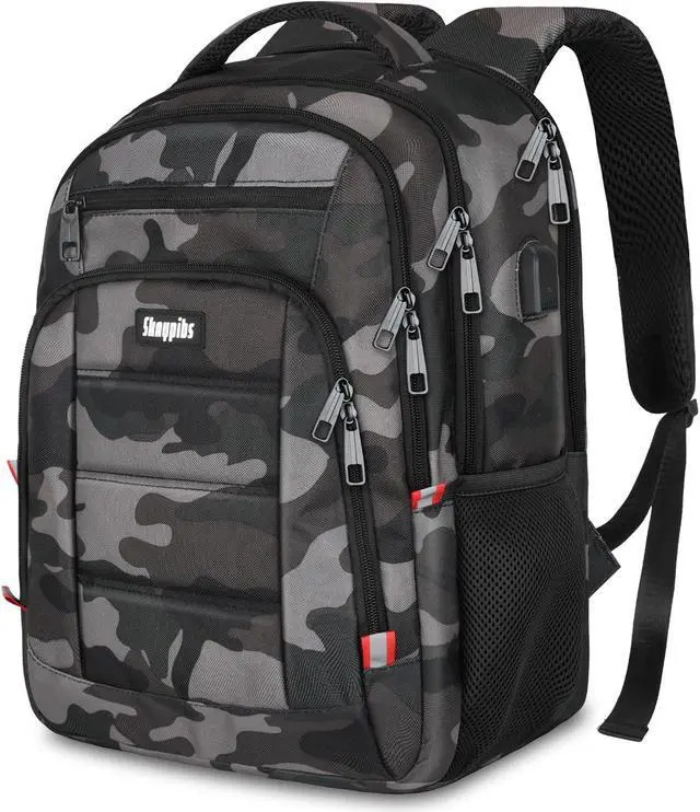 Main image of Skaypibs Backpack for Men Women, School Backpack with USB Charging Port, Anti Theft Carry On Flight Approved Business Work Travel 15.6 Inch Computer Laptop Backpack, BookBag for teen, Camo
