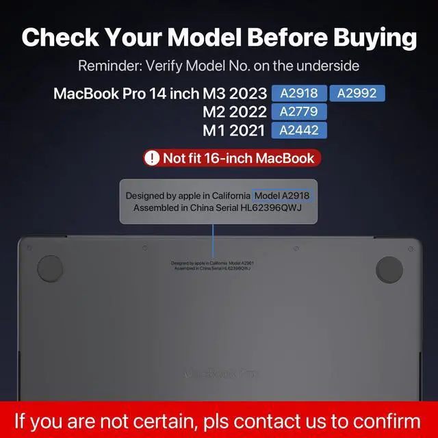 Alt view image 2 of 5 - Soonjet Compatible for MacBook Pro 14 inch Case & 7PCS Anti Dust Port Plugs Cover