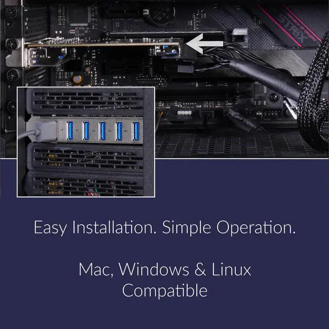 Alt view image 4 of 5 - Sonnet Allegro 7-Port USB 3.2 Gen 1 Type A PCIe Card