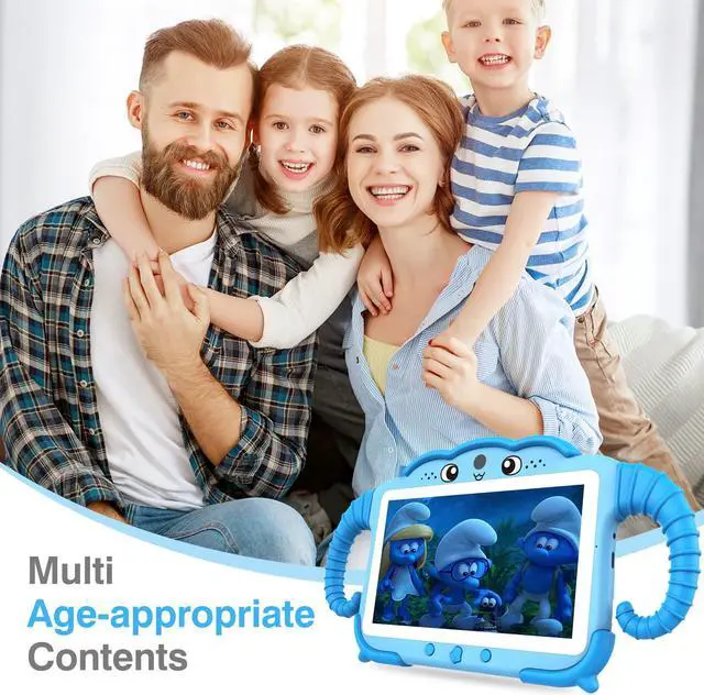 Alt view image 3 of 5 - Kids Tablet 7IN Tablet for Kids 3-7 Toddler Tablet, Tablet for Toddler Learning Tablet Kids 32GB with Educational Games, GMS, Parent Controls, WiFi Kids Learning Tablet Toddler Boy Girl (Blue)