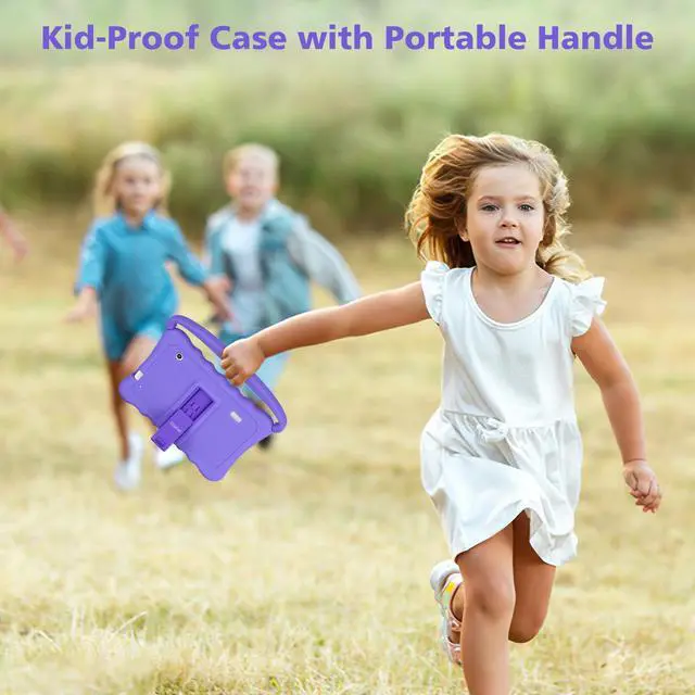 Alt view image 4 of 5 - Kids Tablet 7 inch Toddler Tablet for Kids Edition Tablet with WiFi Dual Camera Childrens Tablet for Toddlers 32GB Android with Parental Controls Shockproof Case Tablet for kids ages 3-14(Purple