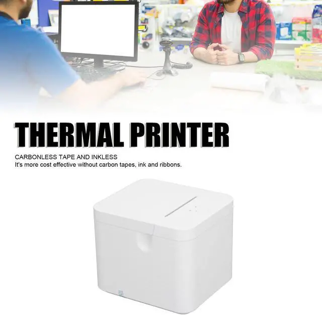 Alt view image 3 of 5 - Wisoqu Label Printer, Bluetooth Shipping Label Printer, Thermal Printer for Shipping Packages, Restaurant Kitchen Printer Compatible with Android.iOS.Windows, (US Plug)