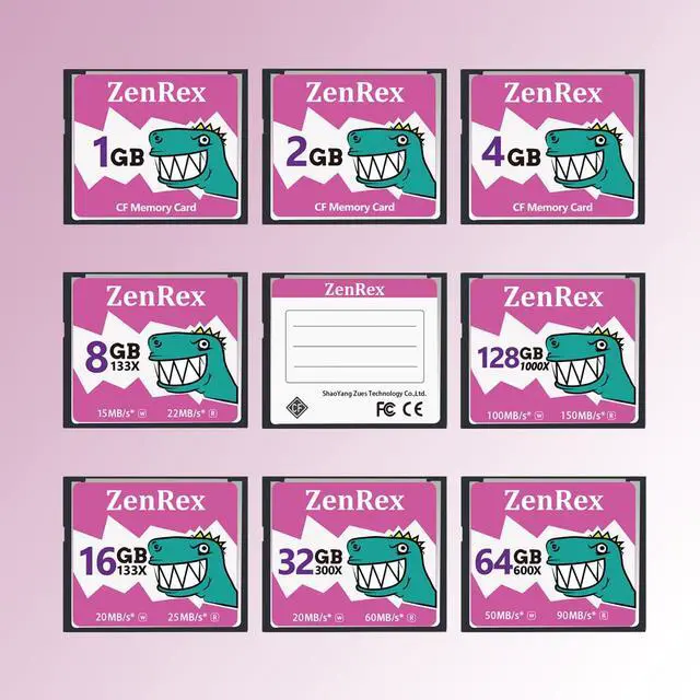 Alt view image 3 of 3 - ZenRex 64GB 2 Pack CompactFlash Memory Card CF Card UDMA High Speed for Camere