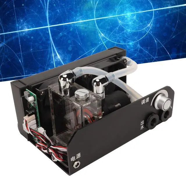 Alt view image 3 of 5 - Zunate CPU Water Cooler Pump, 600L H PC Water Cooling Integrated Mute Water Pump, G1/4 Threaded PC CPU Water Cooling System Heat Exchanger with Fans for CPU PC Water Cool System, Zunate9rtw3xhu7e