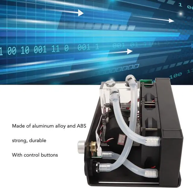 Alt view image 5 of 5 - Zunate CPU Water Cooler Pump, 600L H PC Water Cooling Integrated Mute Water Pump, G1/4 Threaded PC CPU Water Cooling System Heat Exchanger with Fans for CPU PC Water Cool System, Zunate9rtw3xhu7e