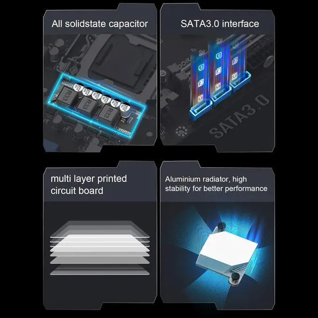 Alt view image 3 of 5 - H311M K Computer Motherboard, LGA 1151 Channel DDR4 M ATX Gaming Mainboard for Core 6/7/8/9 Gen CPU i3/i5/i7, VGA, SATA3.0, 1xPCIE3.0 x16 Slot, M.2 2280 NVMe