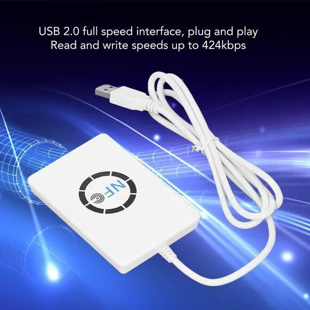 Alt view image 2 of 5 - NFC Reader, ACR122U NFC USB2.0 424kbps 13.56MHz Contactless Smart Card Reader Writer,Smart IC Card Reader Writer Copier Duplicator