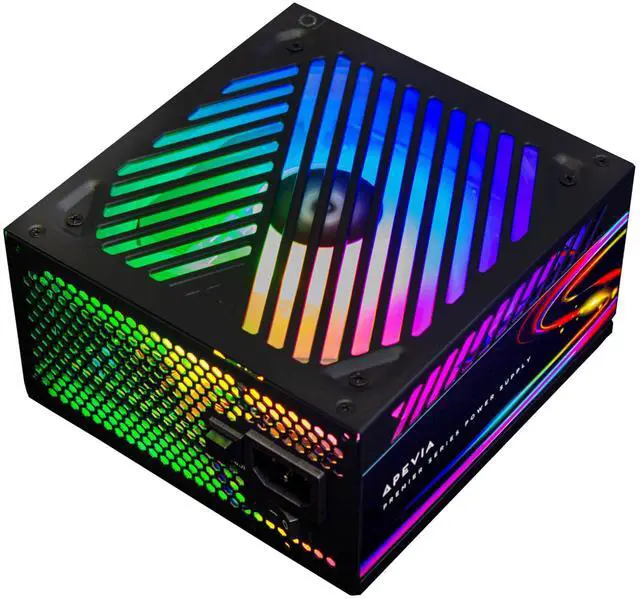 Main image of Apevia ATX-PM850W PCIe 5.0 ATX 3.0 Ready Premier 850W 80+ Gold Certified, Active PFC ATX Semi-Modular Gaming Power Supply, 366 RGB Light Modes