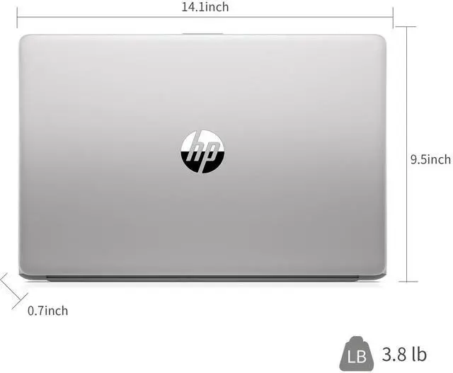 Alt view image 5 of 5 - HP Essential Laptop, 15.6" FHD Display, Intel Core i3-1215U, 16GB RAM, 1TB PCIe SSD, Fingerprint Reader, Webcam, Type-C, HDMI, SD Card Reader, Wi-Fi, Windows 11 Home, Silver