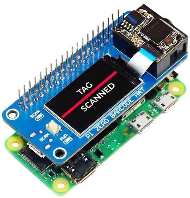 Alt view image 4 of 5 - sb components Zero Barcode HAT for Raspberry Pi 1D/2D Codes Reader Barcode Module Barcode Scanner HAT for Raspberry Pi 4B/3B+/3B/2B/B+/A, Zero & Zero 2 W