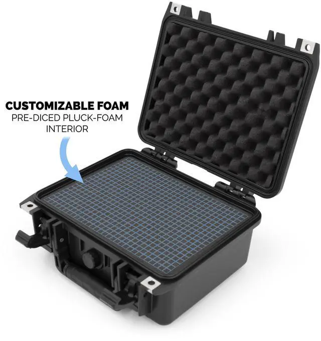 Alt view image 3 of 5 - CASEMATIX Waterproof Travel Case Compatible with Apple Mac mini M4 2024 Desktop, Intel NUC Mini Computer with Adapter - Crushproof Hard Shell Case with Customizable Foam and Padlock Rings