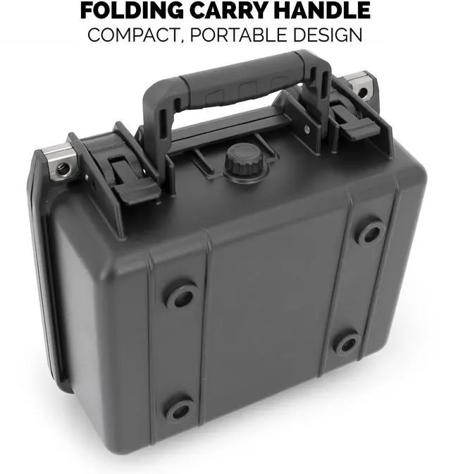Alt view image 5 of 5 - CASEMATIX Waterproof Travel Case Compatible with Apple Mac mini M4 2024 Desktop, Intel NUC Mini Computer with Adapter - Crushproof Hard Shell Case with Customizable Foam and Padlock Rings