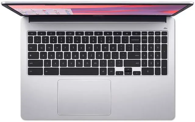 Alt view image 2 of 5 - acer Chromebook 315 15.6 FHD Laptop | Intel Celeron N4500 | Intel UHD Graphics | Built-in Webcam| microSD Card Reader| Silver | 4GB RAM | 64GB SSD | Chrome OS |Bundle with 64GB USB Flash Drive