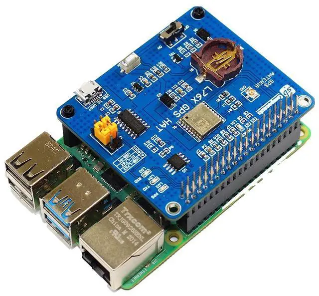 Alt view image 4 of 5 - sb components Raspberry Pi GPS HAT GNSS Module GPS HAT for Raspberry Pi 4B/3B+/3B/2B/Zero/W/Zero WH, Supports GPS, BDS, QZSS, etc.