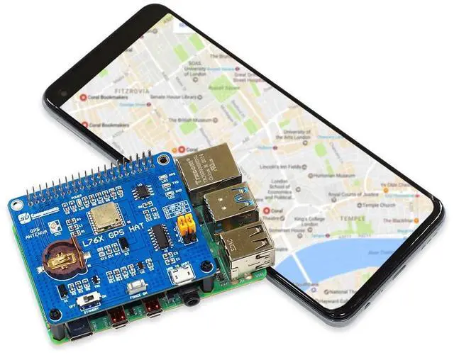 Alt view image 5 of 5 - sb components Raspberry Pi GPS HAT GNSS Module GPS HAT for Raspberry Pi 4B/3B+/3B/2B/Zero/W/Zero WH, Supports GPS, BDS, QZSS, etc.