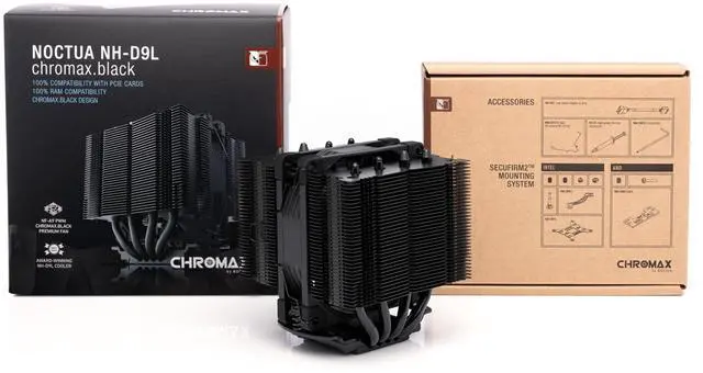Alt view image 3 of 5 - Noctua NH-D9L chromax.Black, Premium CPU Cooler with NF-A9 92mm Fan (Black)