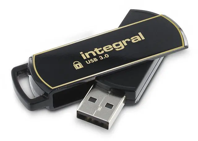 Alt view image 2 of 5 - Integral 512GB Secure360 256-Bit Software Encrypted 3.0 USB Secure Flash Memory Drive - Working and Encrypted Dual Partition, Intelligent Password Attack Protection and 360 Degree Rotating casing