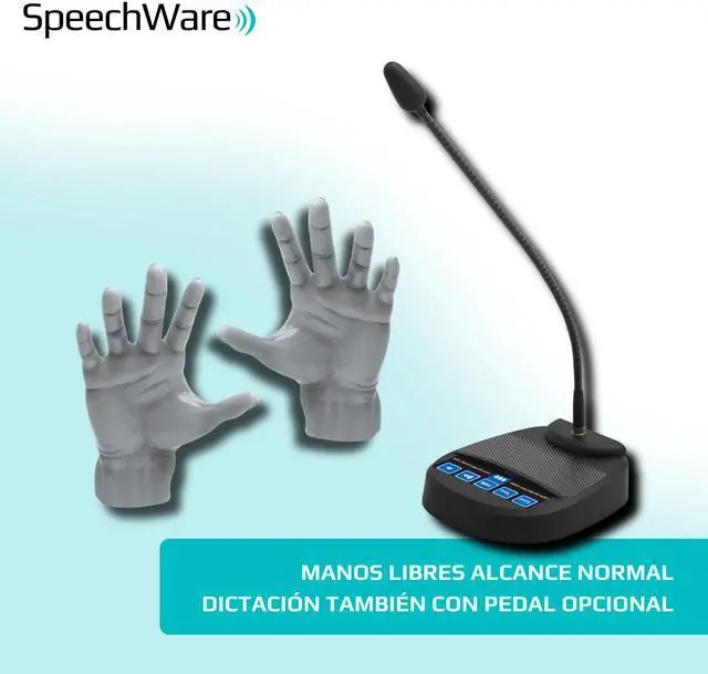 Alt view image 3 of 5 - SpeechWare TBK6 USB 6-in-1 Gooseneck TableMike with Exclusive Variable Long-Range Self Adjusting Input (6th Gen.)