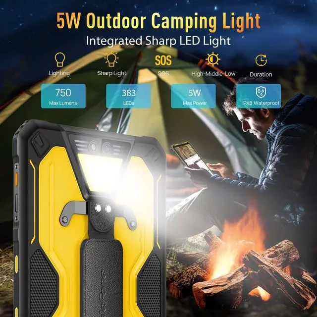 Alt view image 4 of 5 - Ulefone Armor Pad 2 & Hand Strap Holder Rugged Tablet 4G, 18600mAh(33W), 11-inch 2K Display, IP68/69K, MTK Helio G99 16GB+256GB Android 13, Dual Speakers, uSmart Expansion Connector, 48MP+16MP, NFC