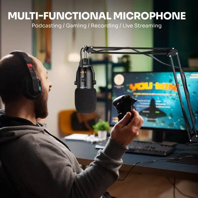 Alt view image 3 of 5 - Podcast & Gaming USB Microphone Kit - Condenser Mic for Phone, Pad, PS4, Computer & Laptop (Noise Cancelling, ASMR, YouTube, Streaming)