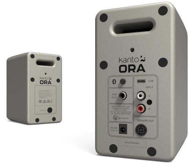 Alt view image 4 of 5 - Kanto ORAME 100W Powered Reference Desktop Computer Speakers with Bluetooth 5.0 and USB-C Input | Bi-Amplified | 100 Hz Automatic Crossover | Reference Quality Sound | Pair | Moon