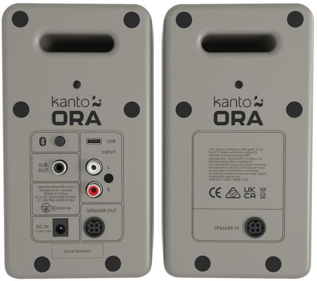 Alt view image 5 of 5 - Kanto ORAME 100W Powered Reference Desktop Computer Speakers with Bluetooth 5.0 and USB-C Input | Bi-Amplified | 100 Hz Automatic Crossover | Reference Quality Sound | Pair | Moon