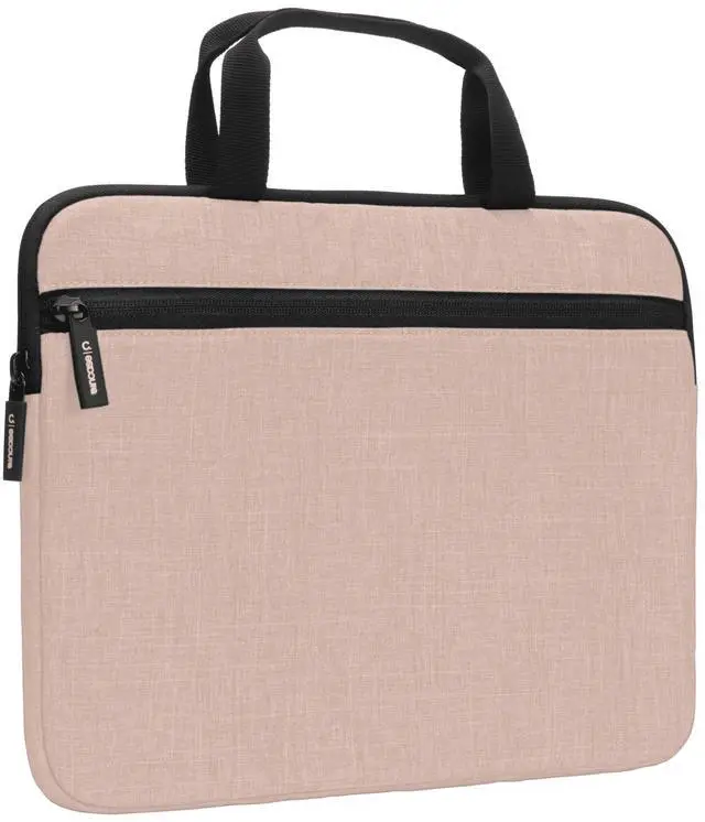 Alt view image 2 of 4 - Incase Carry Zip Brief for 13 inch Laptops - Sleek, Lightweight Protective Bag with Dual-Weave Polyester, Webbing Carry Handles - Stylish and Durable Laptop Sleeve/Case for Work & Travel - Blush Pink