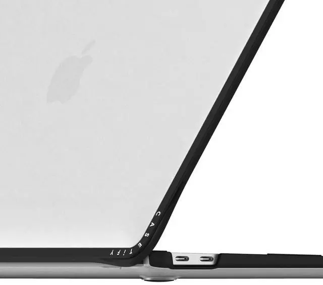 Alt view image 3 of 3 - CASETiFY Impact MacBook Air 13-inch (M1/Intel) Case [Enhanced Protective Corner Design/Ventilation Cutouts/Anti-Slip Grip] - Black Abstract Shapes - Clear Black