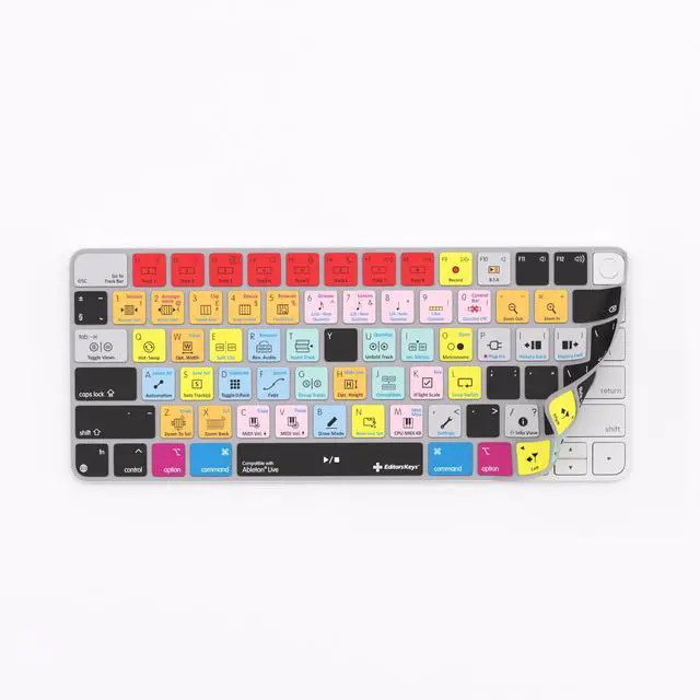 Alt view image 2 of 5 - Editors Keys Ableton Live Keyboard Cover for Apple Magic Keyboard - Silicone Protective Skin with Compatible Ableton Live Shortcuts - Fits TouchID and Non-TouchID Non-Numeric Models