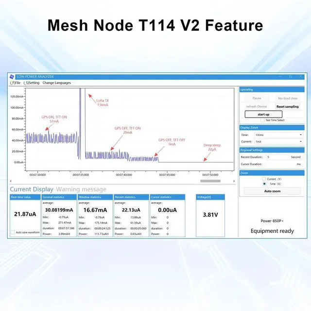Alt view image 4 of 5 - Mesh Node T114 V2 LoRaWAN Meshtastic Board AYWHP Meshtastic Tracker Nordic nRF52480 with Screen Case 1.9 TFT Display 902-928MHz with SX1262 Chip BLE WiFi Compatible with Arduino/Meshtastic