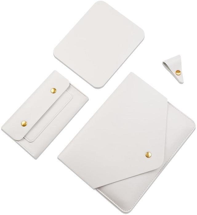 Main image of Benfan Tablet Sleeve Compatible with 12.9 iPad Pro & Magic Keyboard with Small Pouch, Mouse Pad and Cord Organizer, Color White