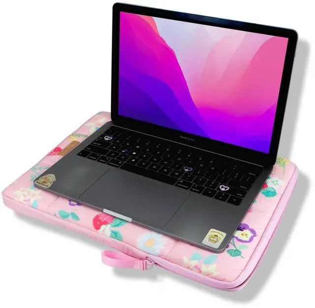 Alt view image 2 of 5 - Sonix x Sanrio | Puffy Laptop Sleeve | 15-16 Inch, Quilted Pillow Puffer Laptop Carrying Case, Computer Sleeve | Hello Kitty & Friends Floral