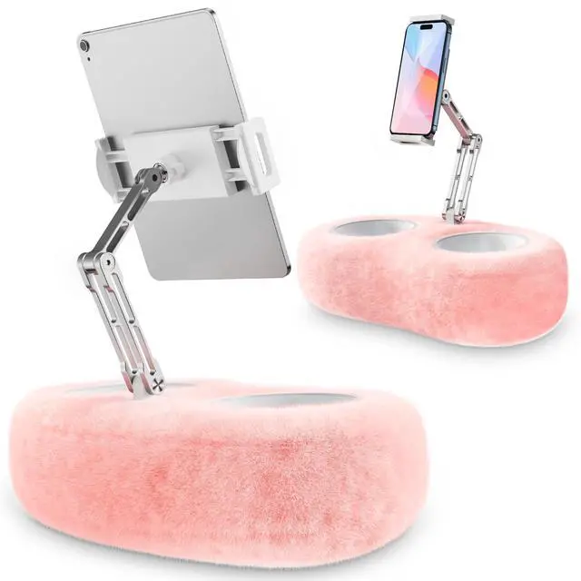 Main image of CreaDream Tablet Kindle Stand Pillow 2025 Upgrade, Adjustable iPad Pillow Stand Holder with 2 Snack Bowls for Lap Bed Sofa Chair, Compatible with 4.7"-13" Tablet, iPad, iPhone, Google, Samsung, Kindle
