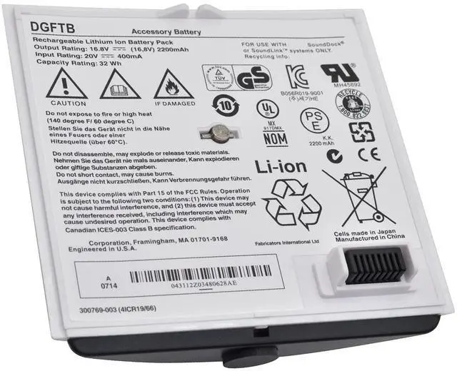 Main image of DGTECH 300769-004 White Battery Replacement for Bose Sounddock Portable Digital Music System SoundLink Air 300769-001 300769-002 300769-00316.8V 32Wh