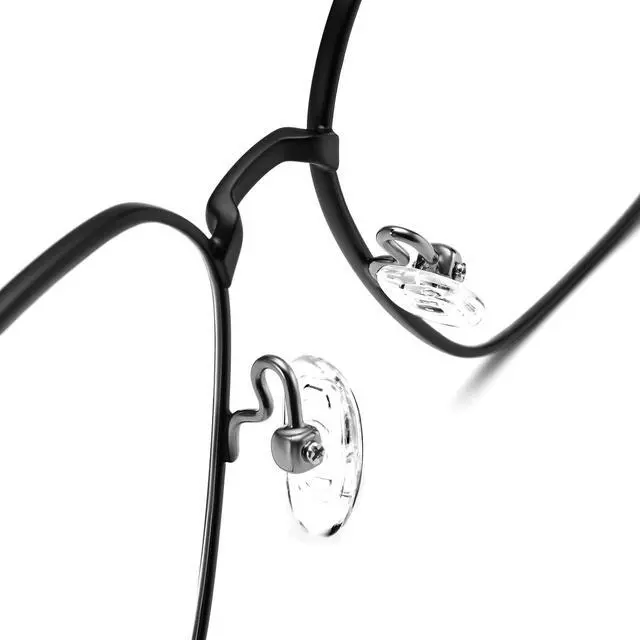 Alt view image 3 of 5 - Dollger Women Retro Hexagonal Blue Light Glasses Metal Fashion Men computer Anti blue lightMatte black