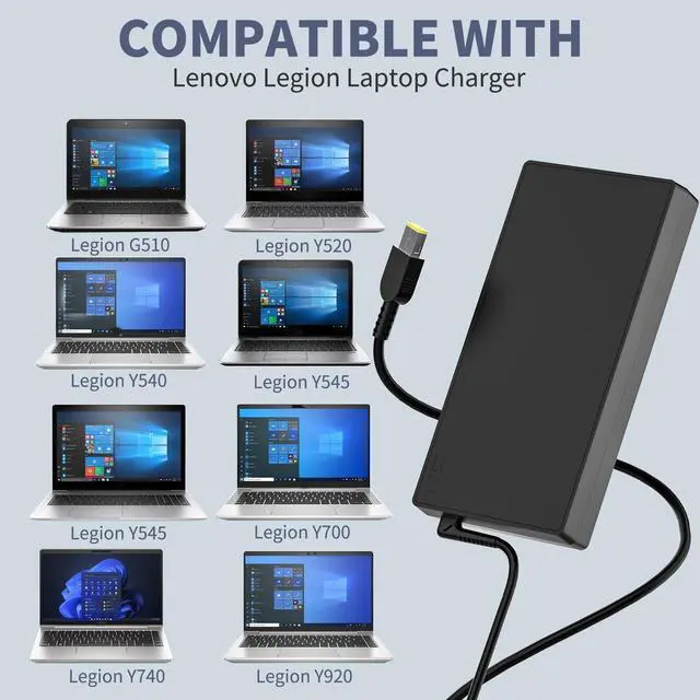 Alt view image 3 of 5 - 230W AC Adapter Charger for Lenovo Legion 5 7 5P C7 S7 Y530 Y540 Y545 Y700 Y720 Y730 Y740 R720 Y900 Y910 Y7000; 4X20E75111 GX20L29347 ADL230NLC3A ADL230NDC3A Laptop Power Adapter Supply