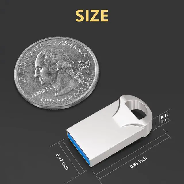 Alt view image 5 of 5 - EASTBULL Mini Metal Flash Drive Bulk 4GB Small USB 20 Pack with Lanyards USB 2.0 Thumb Drive Bulk Jump Drive Pen Drive Memory Stick for Storage and Backup 4GB 20 Pack, Metal