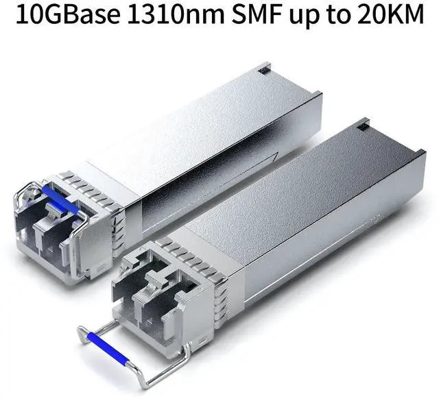 Alt view image 3 of 5 - 4Pack SFP+ 10GBase-LR LC Module, SingleMode 1310nm, SMF Dual LC Fiber Optic Transceiver for Cisco SFP-10G-LR, Ubiquiti UniFi UF-SM-10G, Meraki MA-SFP-10GB-LR, Netgear, TP-Link and More(DDM 20km)