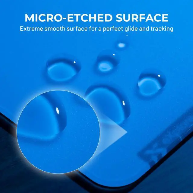 Alt view image 3 of 5 - XVX White Glass Mouse Pad 4.0, Hard Mousepad for Gaming,Ultra-Smooth Micro-Etched Surface with Non-Slip Rubber Base(410mm*310mm)