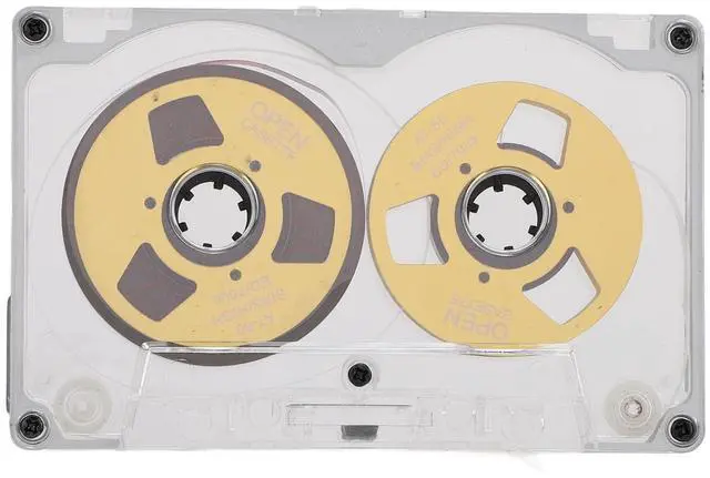 Main image of Reel to Reel Blank Audio Cassette Tape, Metal Plated Wheels Audio Cassette Tape with Transparent Box, 55 Minutes Recording Time, Ideal for Music Recording