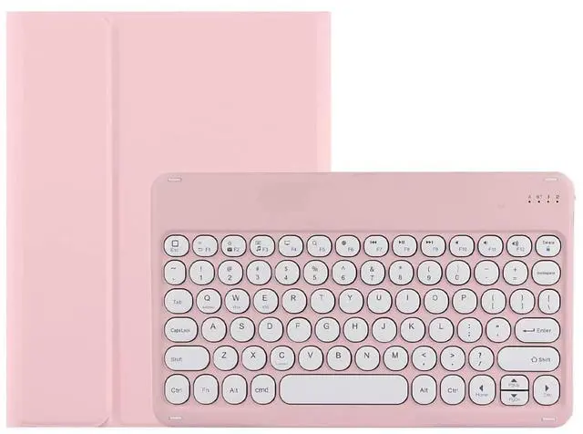 Main image of KMXDD Keyboard Case for iPad Air 13 inch M2, iPad Pro 12.9 inch 6th / 5th / 4th / 3rd Generation Color Keyboard Case Round Key Bluetooth Rechargeable Keyboard Case (Pink)