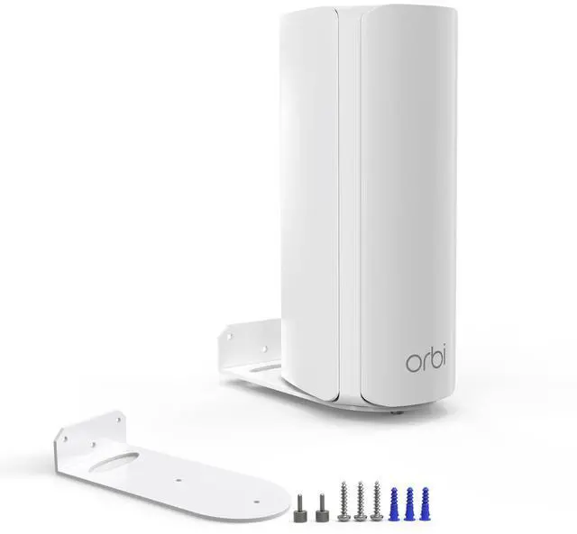 Main image of Wall Mount Holder for NETGEAR Orbi 770/870/990 Series Tri-Band WiFi 7 Mesh Network System (RBE773,RBE873,RBE973S),Simple and Sturdy Mental Wall Mount Holder Stand Bracket by HOLACA (2 Pack)