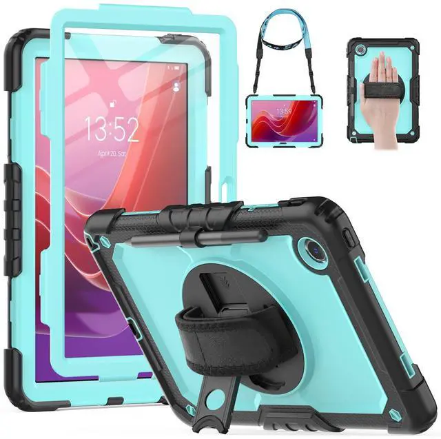 Main image of HXCASEAC Case for Lenovo Tab M11/K11 LTE 11 with Screen Protector/Pen Holder/Rotating Hand Strap/Stand, Protective M11 Tablet Case (TB-330FU/TB-330XU) Cover 2024, Light Blue