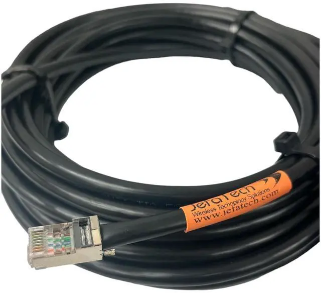 Alt view image 2 of 4 - JEFA Tech 75 Feet Outdoor Rated Shielded Cat6 Ethernet Cable with TOUGHCable Connectors, Non-Booted, UV Protected, Direct Burial, ESD Protected, POE, 23AWG Solid Copper
